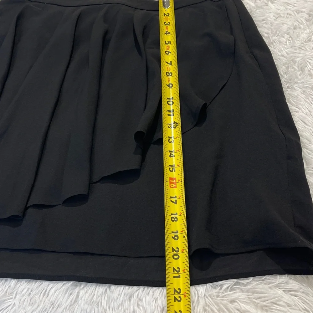 CATO RUFFLED ON FRONT Skirt BLACK SIZE 16 WOMENS
